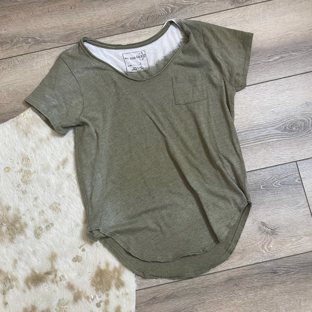 Free people olive green comfy tee